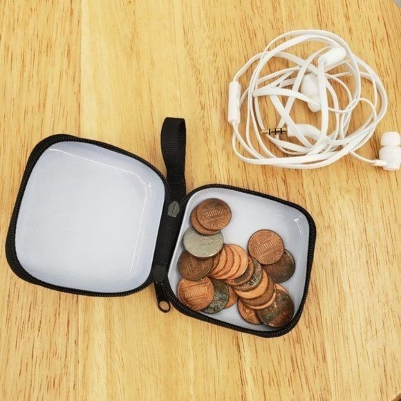 Retro Camera Earbud Earphone Case Coin Purse NWT - Picture 5 of 5